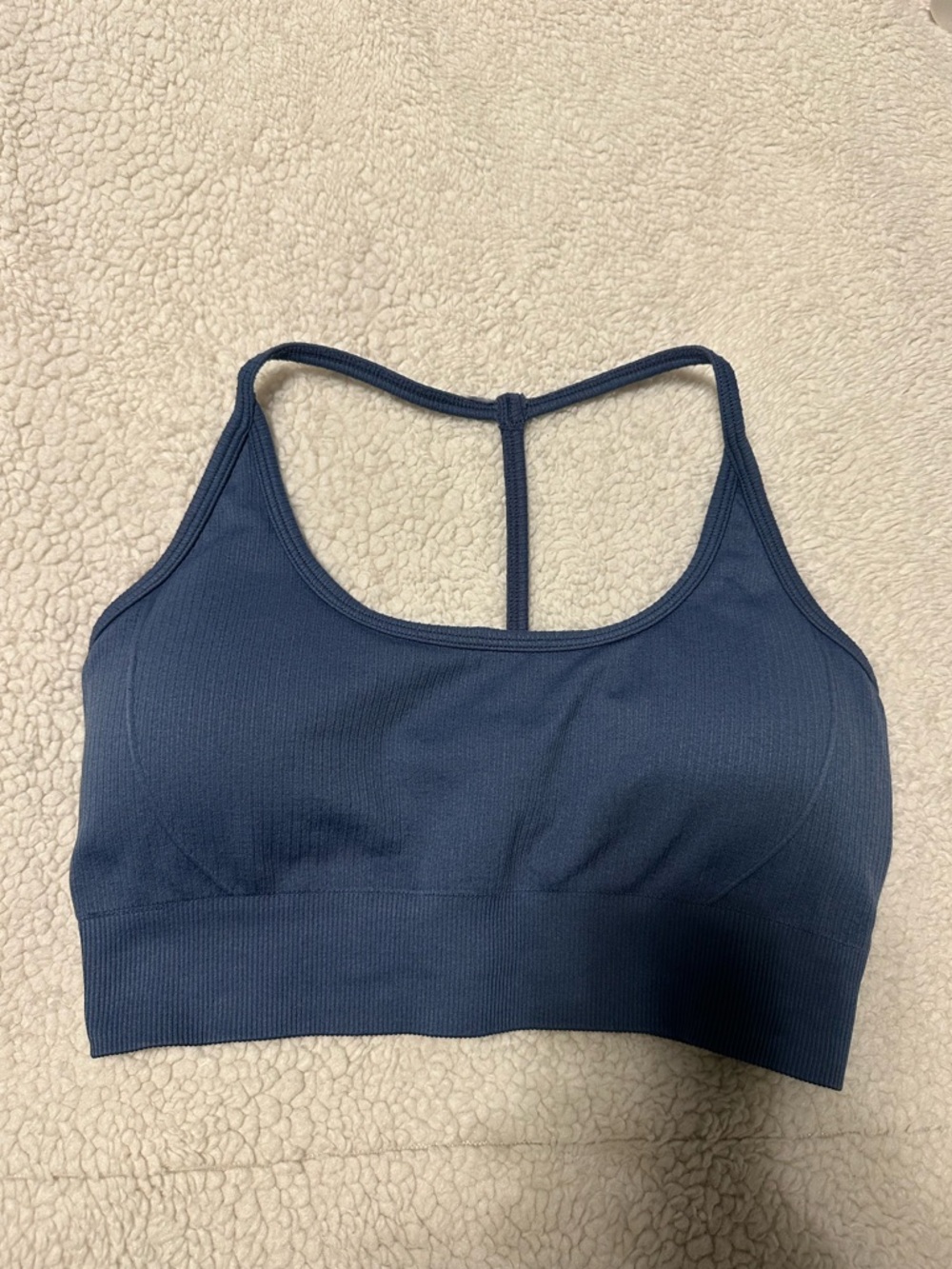 NVGTN Slate Blue Wander Seamless Sports Bra